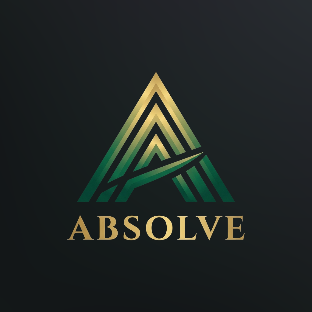 Absolve Marketing logo &mdash; a gold-to-green summit mark above the Absolve wordmark