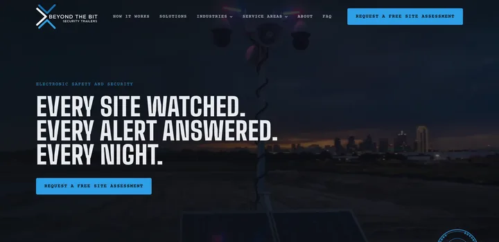 Home page of btb-security-trailers.vercel.app, built by Absolve Marketing.