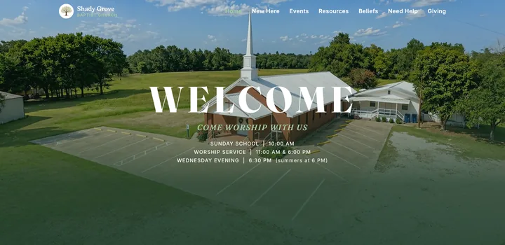 Home page of sgbcemory.com, built by Absolve Marketing.